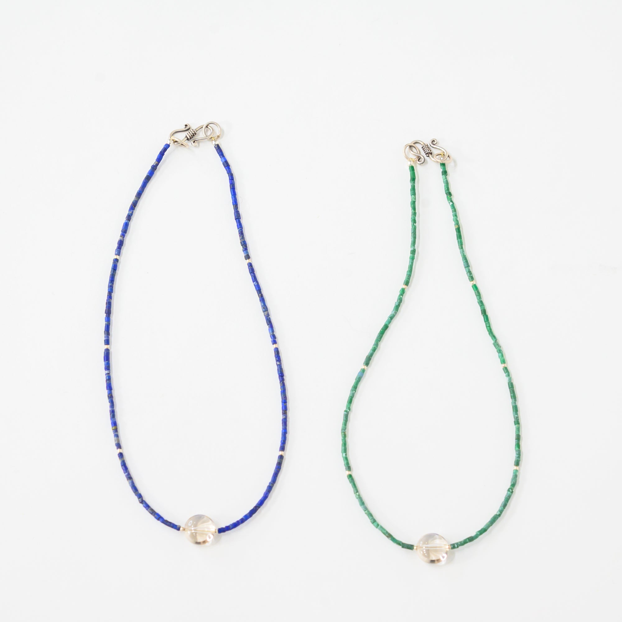 Vintage Stone Beads  Clear Quartz Choker