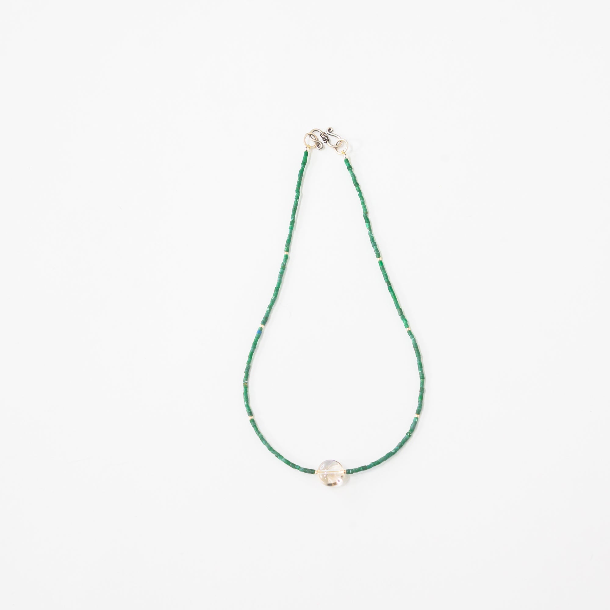 Vintage Stone Beads  Clear Quartz Choker