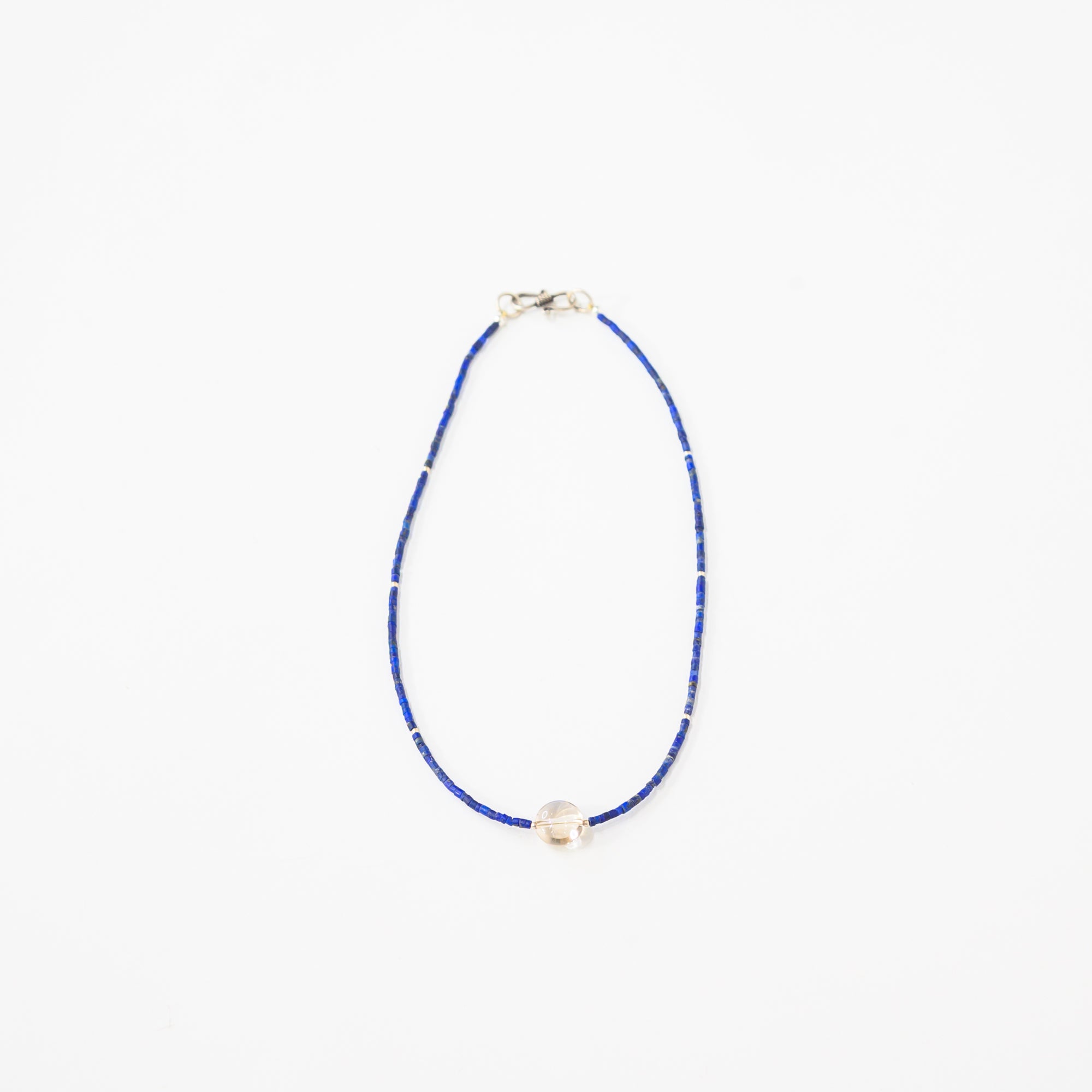 Vintage Stone Beads  Clear Quartz Choker