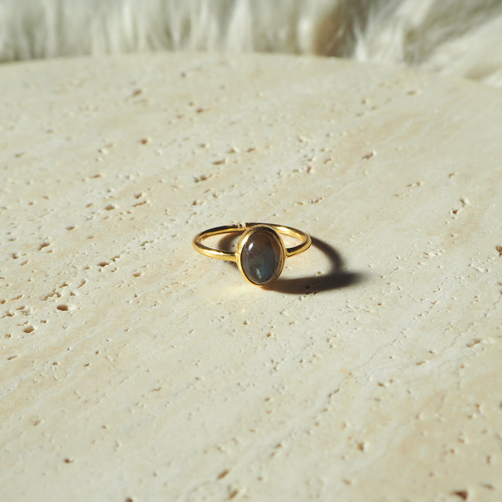 天然石▫️ LABRADORITE/ラブラドライト▫️  リング (18KGP) Labradorite Ring | AYA KIYOSHIMA JEWELRY