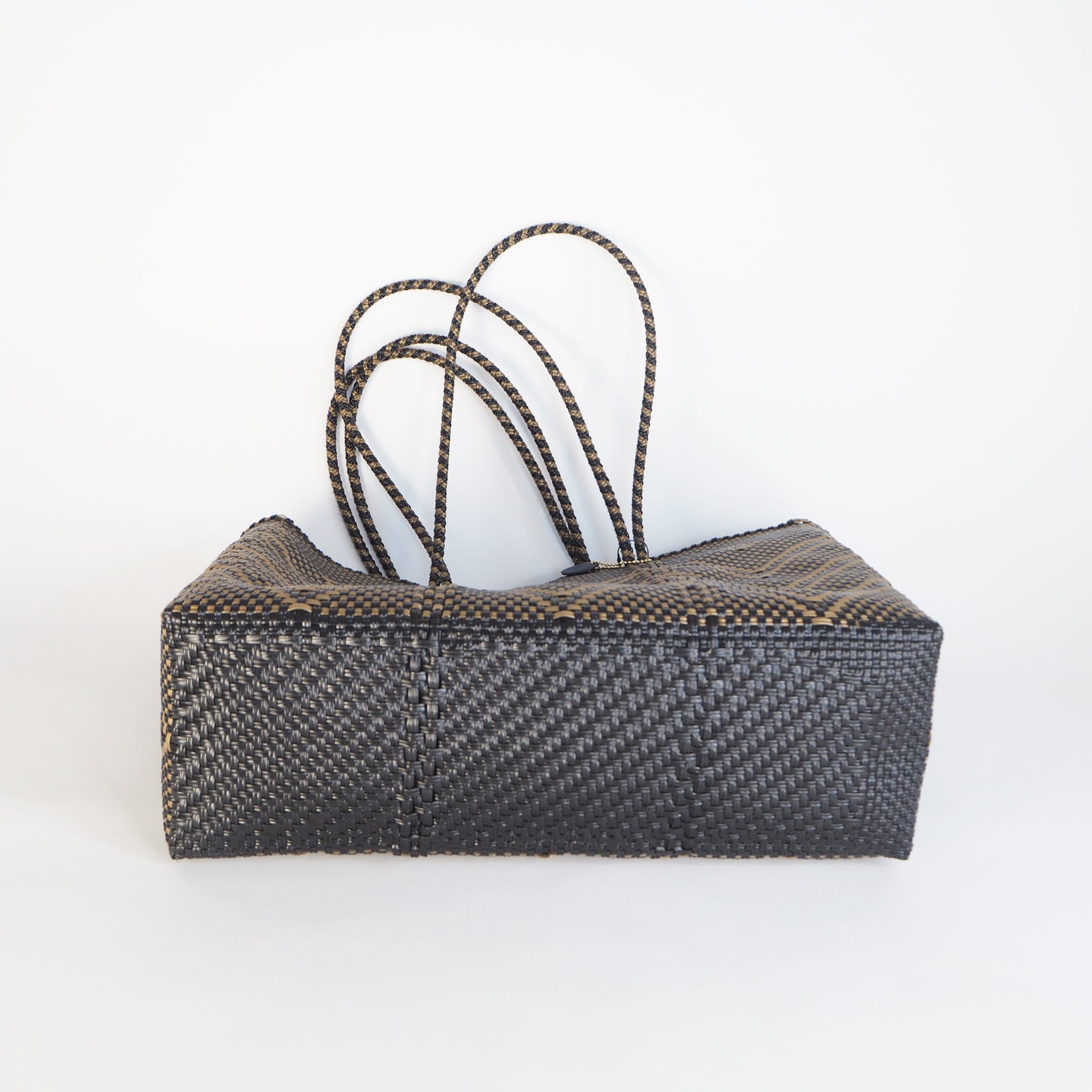 Mercado Bag Isabel  (Long handle)　Gold × Black