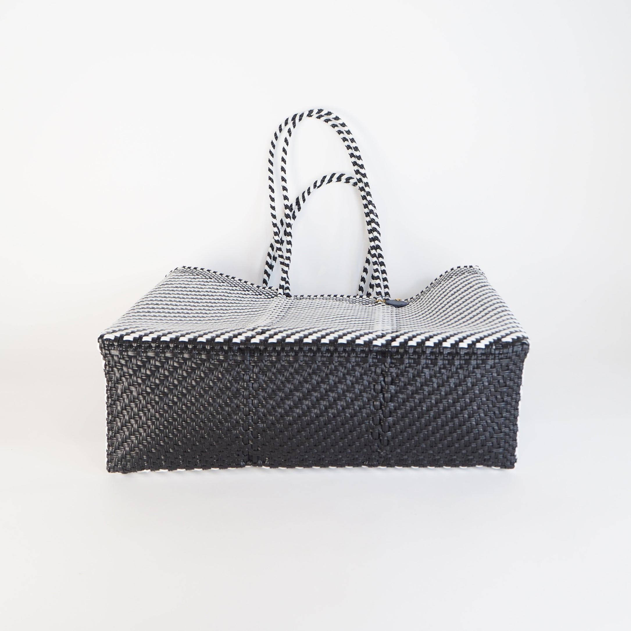 Mercado Bag Isabel  (Long handle)　Black × White