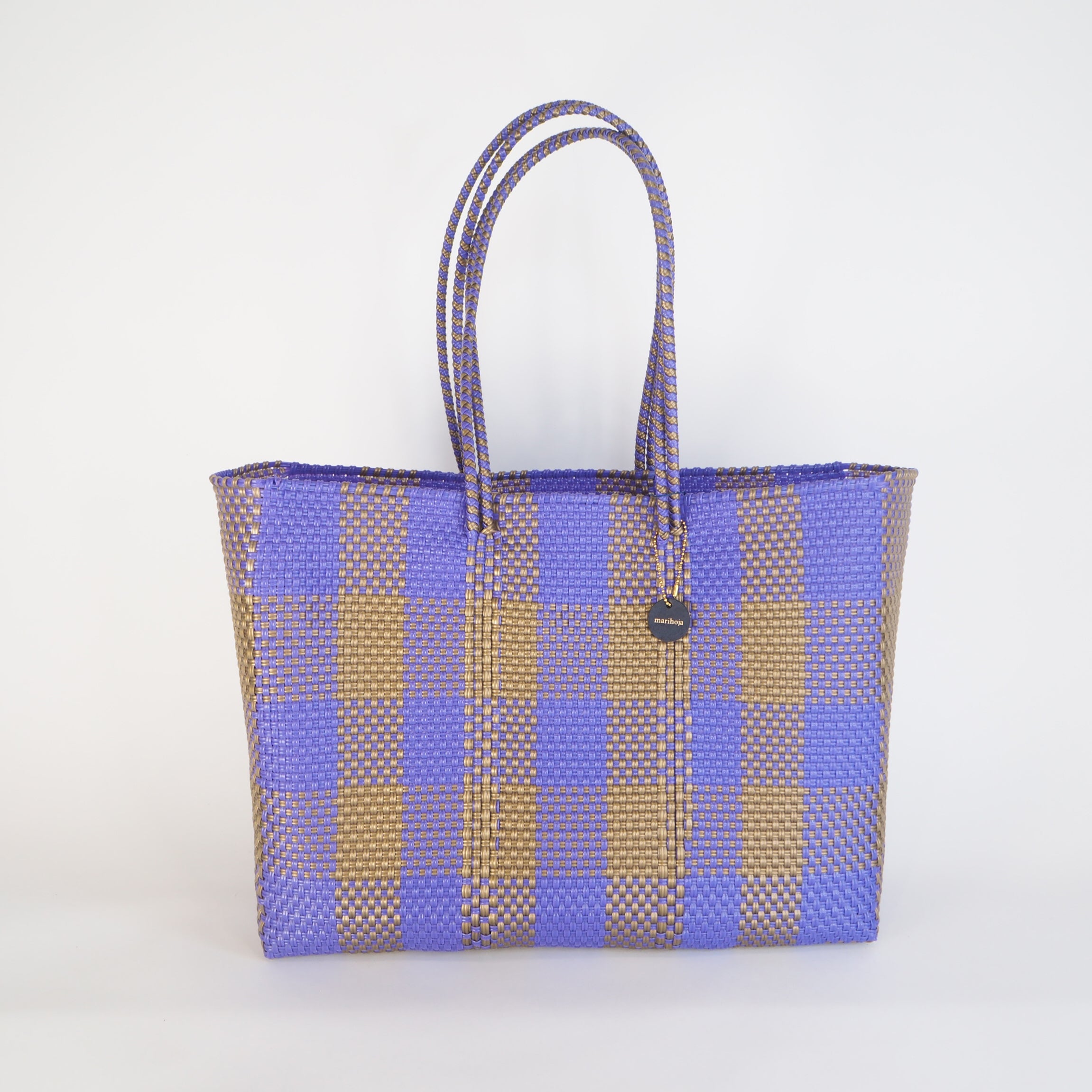 Mercado Bag Isabel  (Long handle)　Gold ×purple