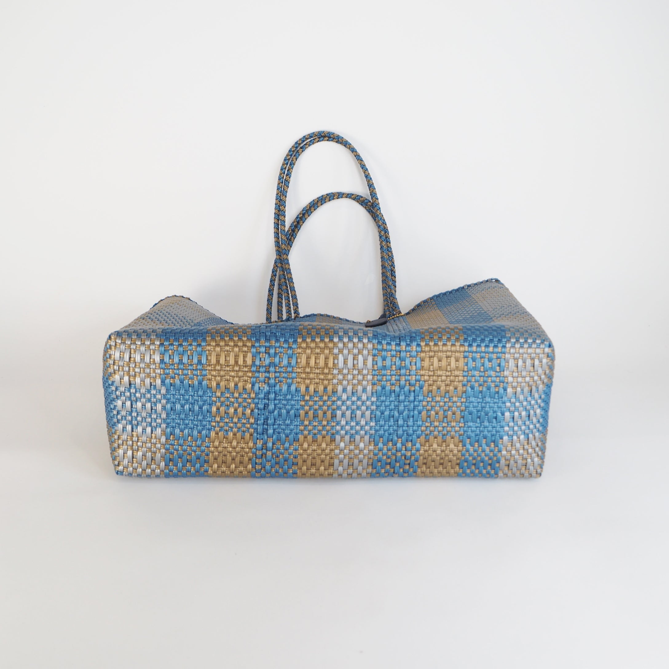 Mercado Bag Isabel  (Long handle)　Gold × Silver × Blue