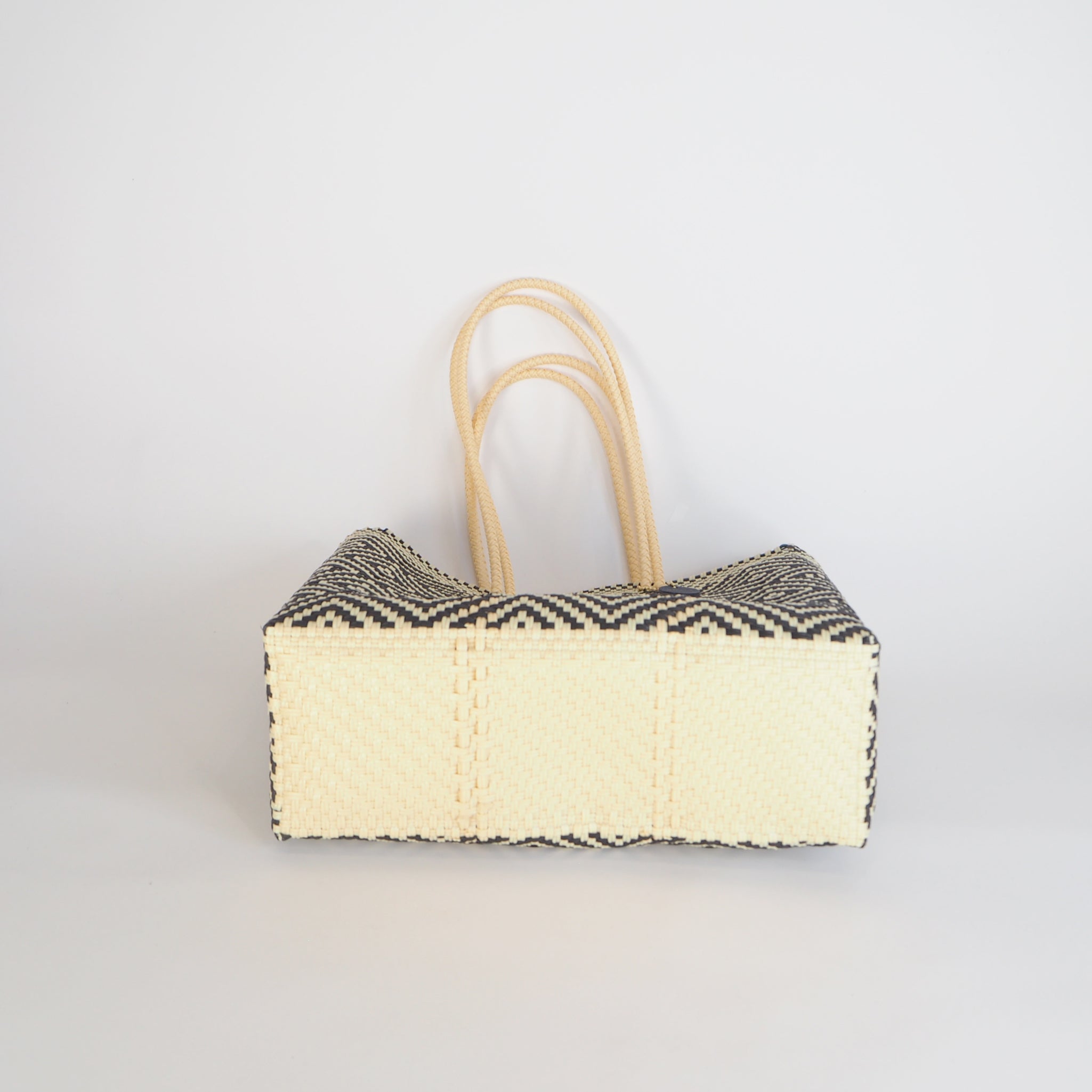 Mercado Bag Amaria (Long handle)　Black &Cream
