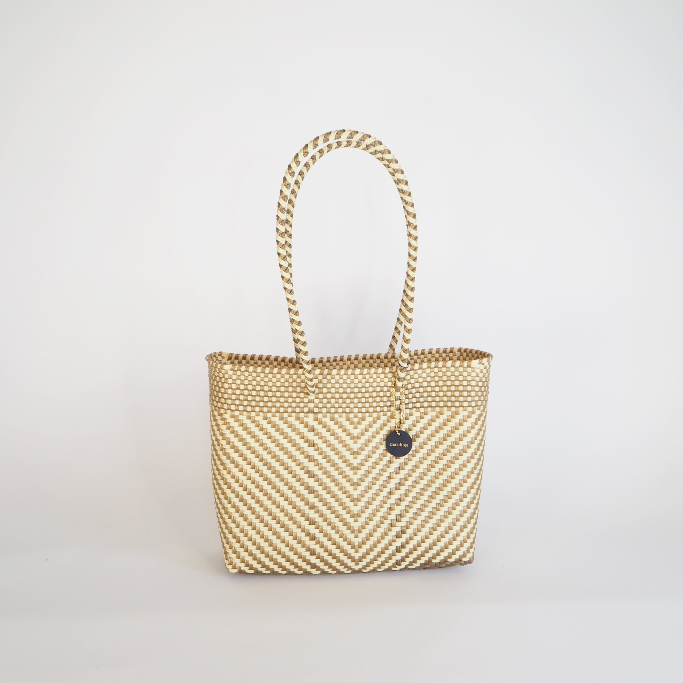 Mercado Bag Bianca (Long handle)　Gold &Cream