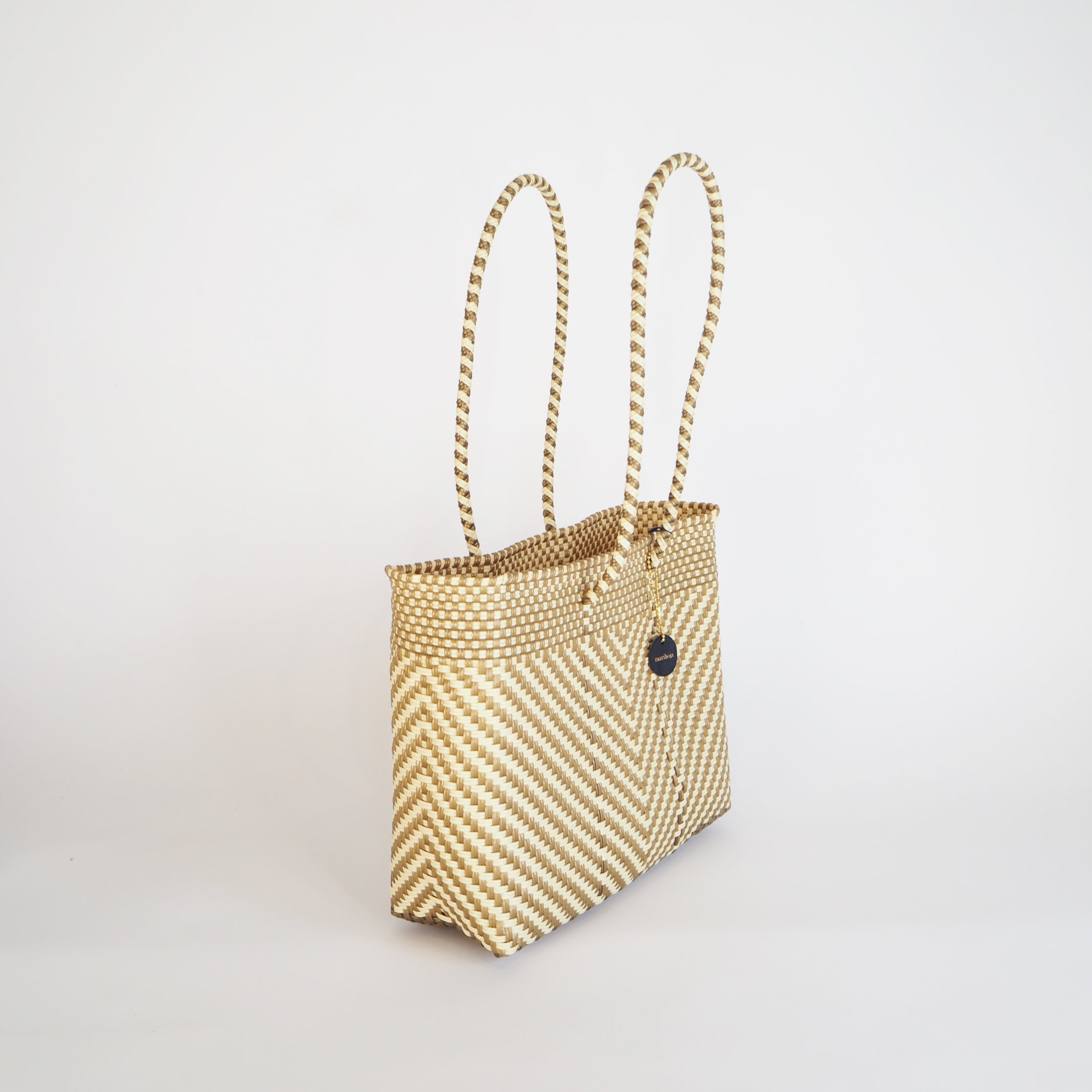 Mercado Bag Bianca (Long handle)　Gold &Cream