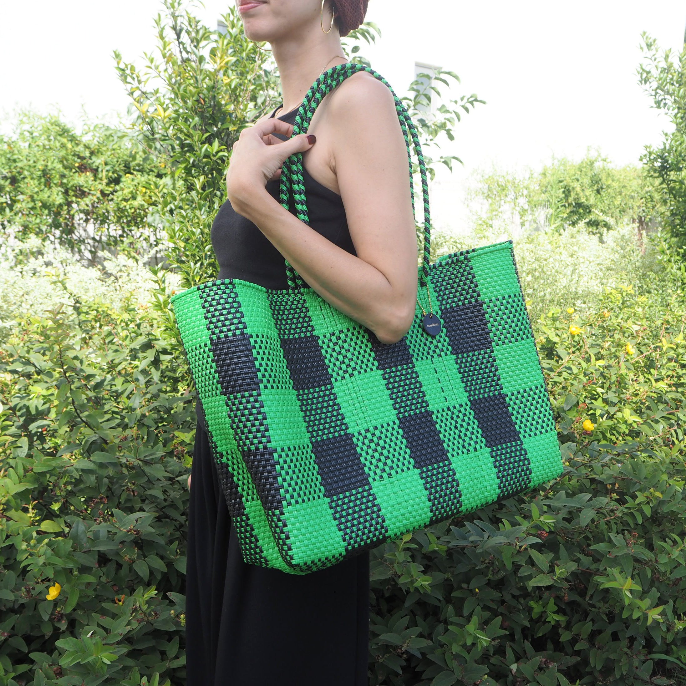 Mercado Bag Isabel Long_18　Green check
