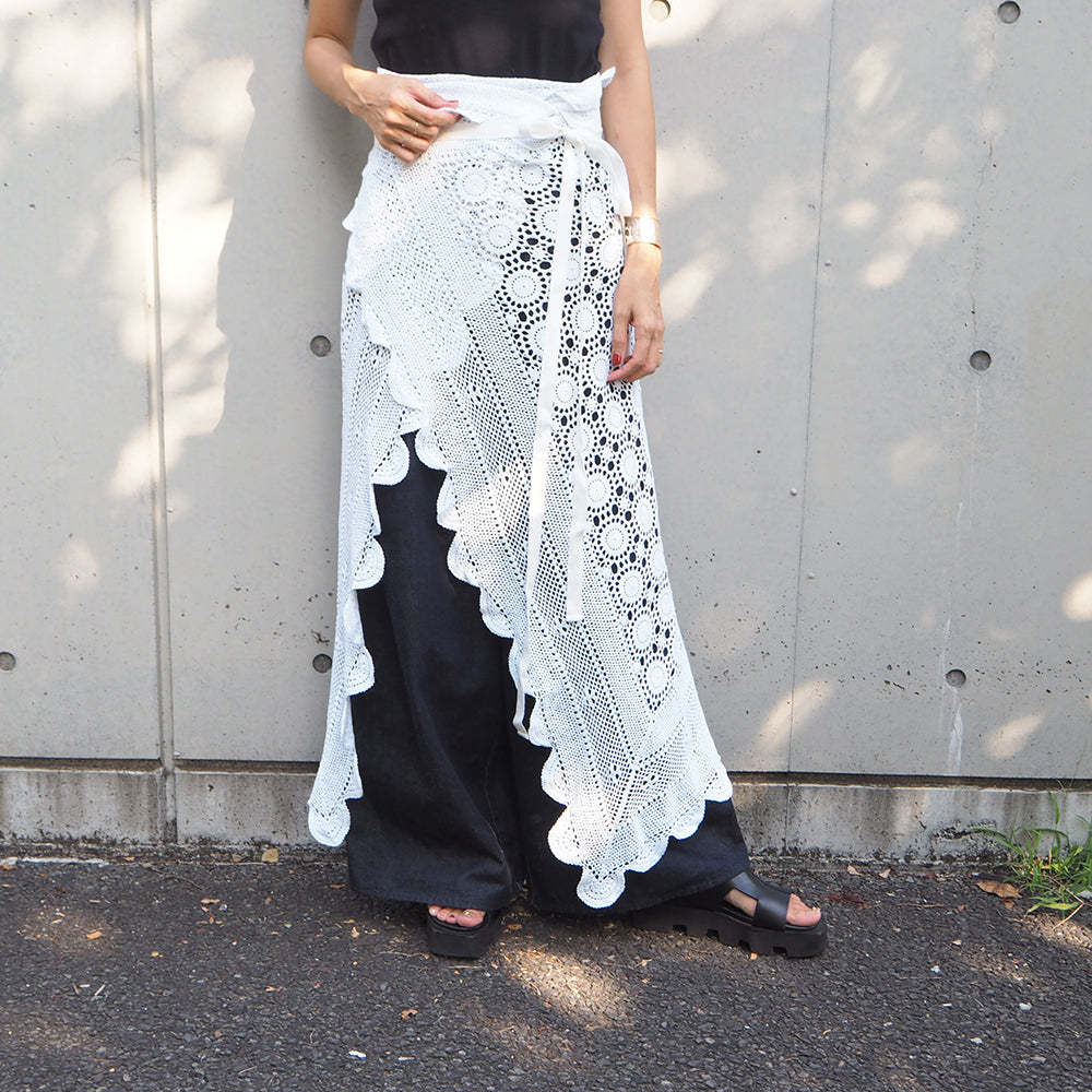 Vintage Lace Wrap Skirt 11