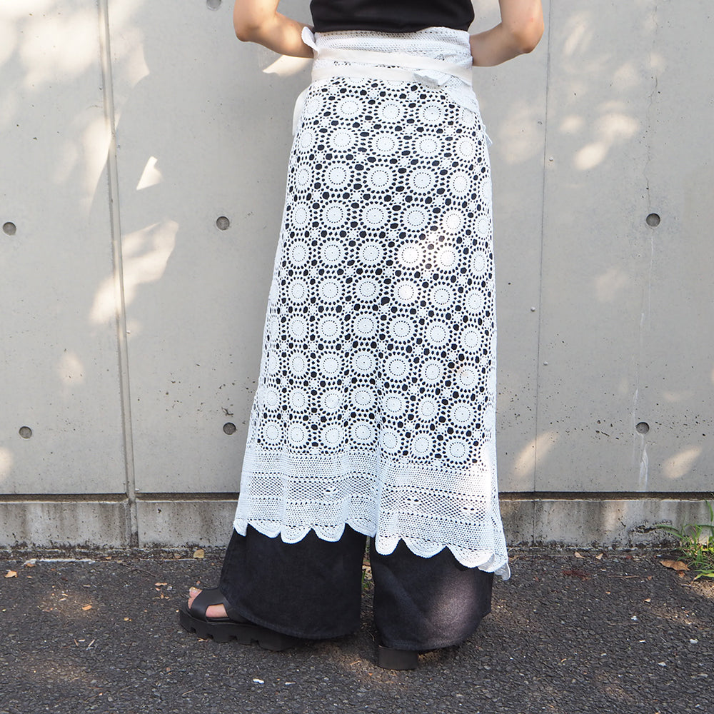 Vintage Lace Wrap Skirt 11