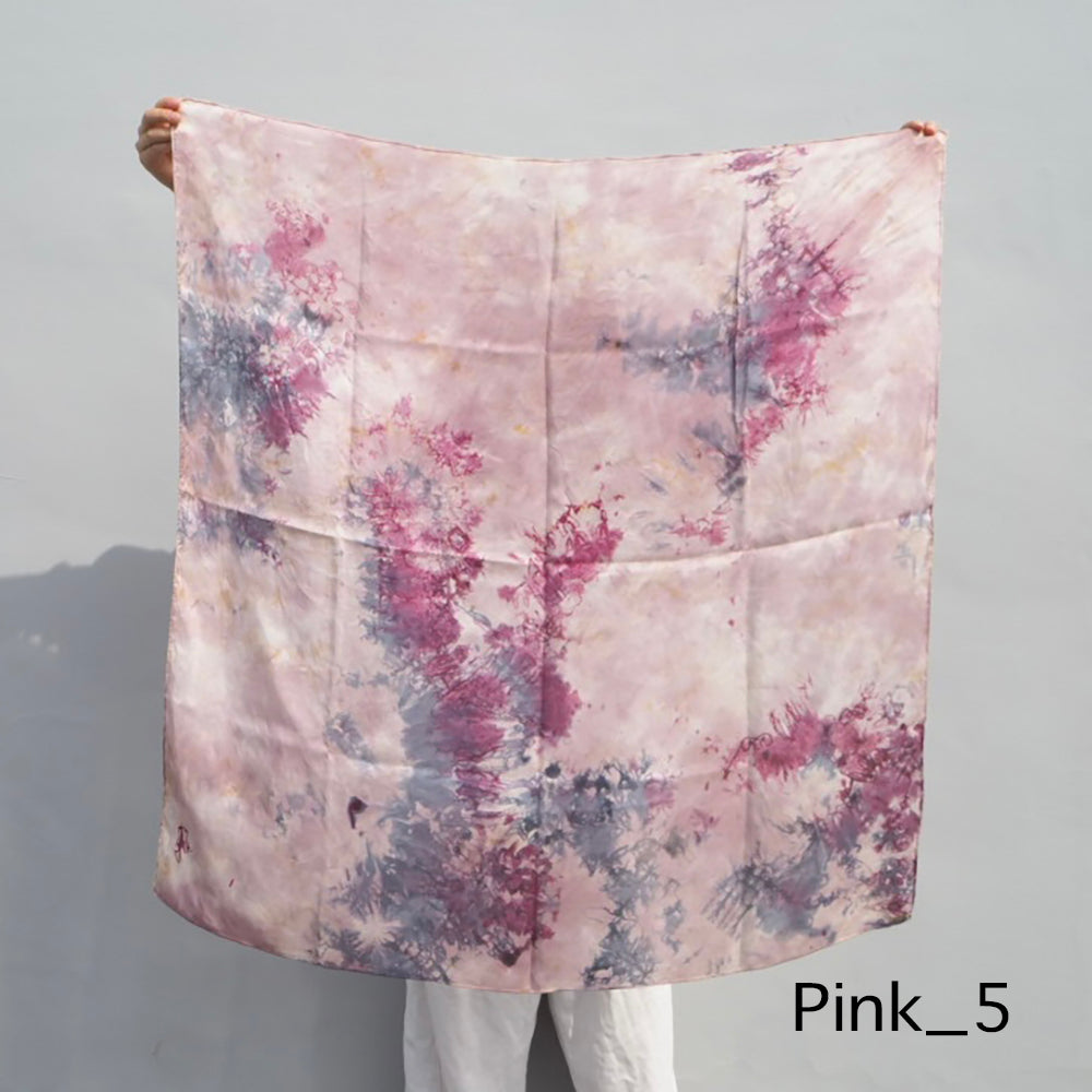 花影 -HANAKAGE- Silk Scarf  _PINK_