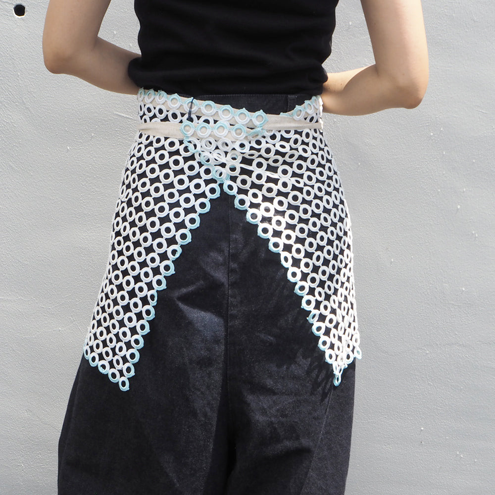 Vintage Lace Wrap Skirt _ white 16