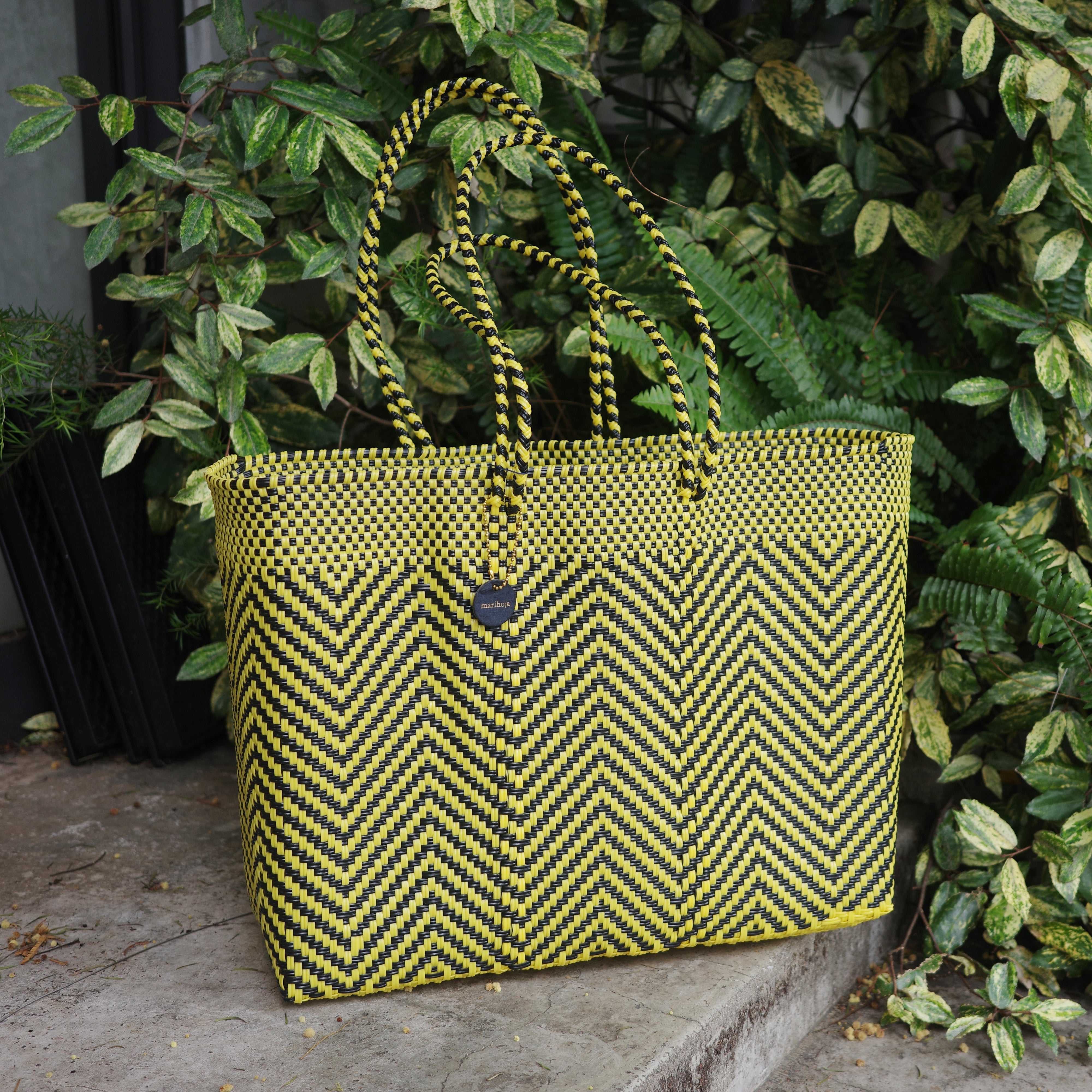 Mercado Bag Isabel (Long handle）Yellow×Black