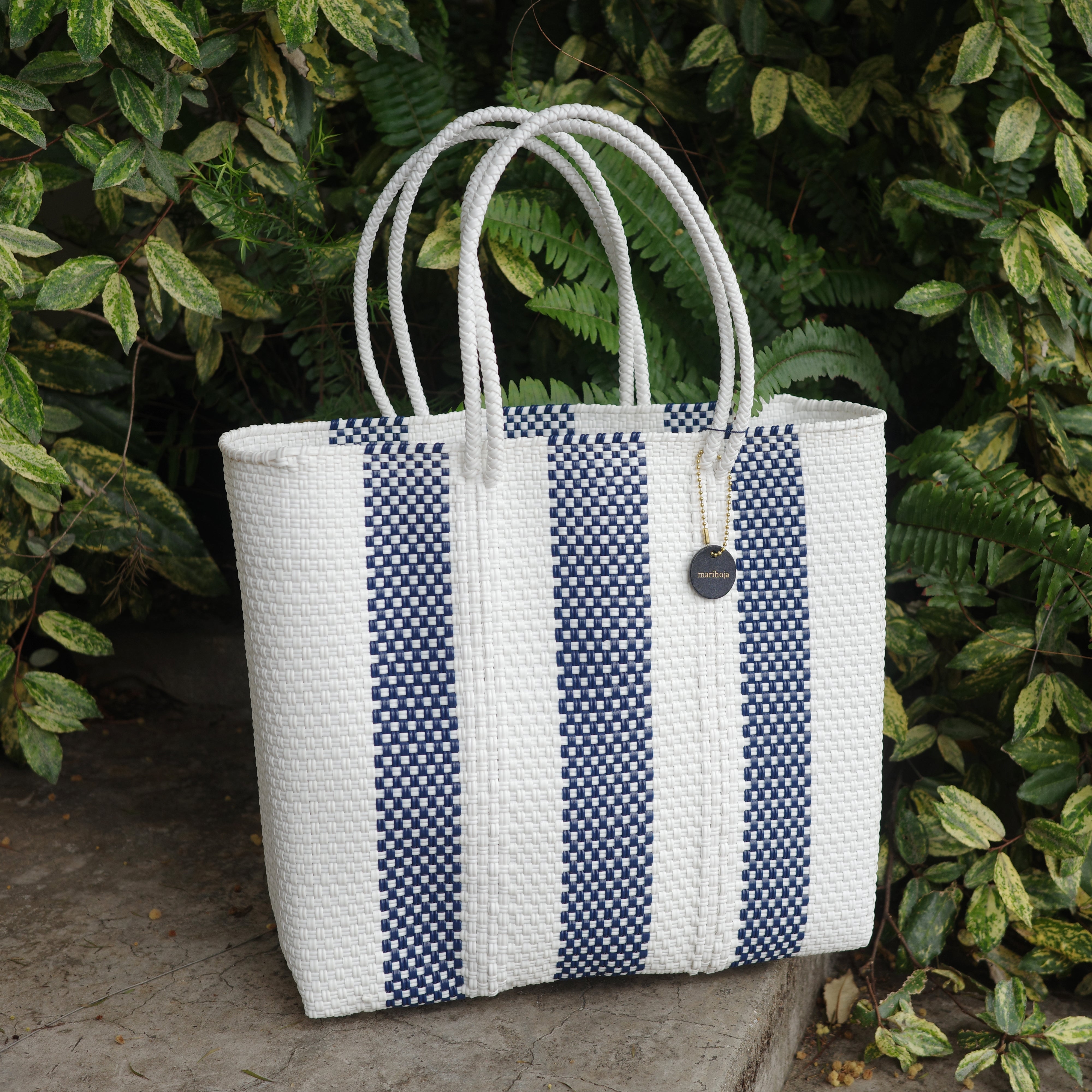 Mercado Bag Amaria (Long handle) Black & White 2