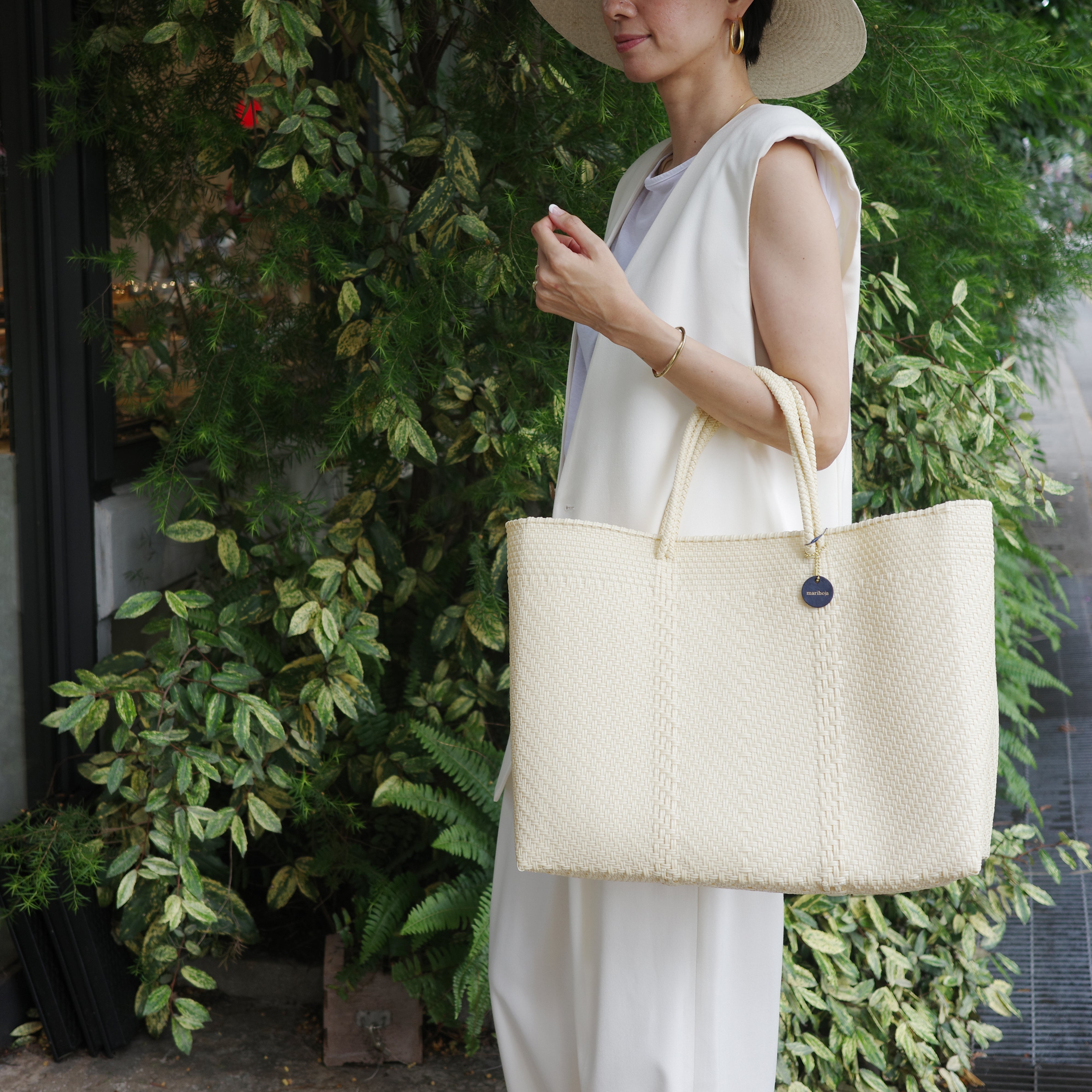 マリホジャ　Mercado Bag Bianca (Black&Cream) マリホジャMercado Bag Bianca (Black&Cream)右
