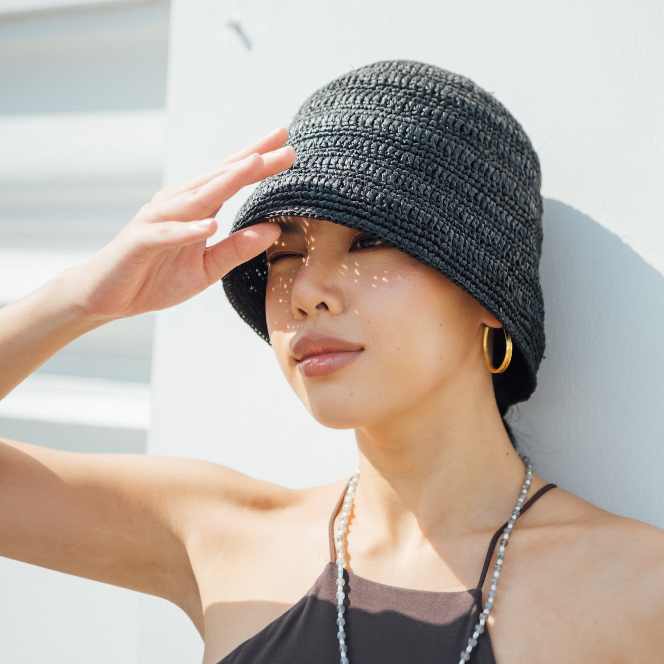 【予約送料無料】Raffia Down Short Bucket