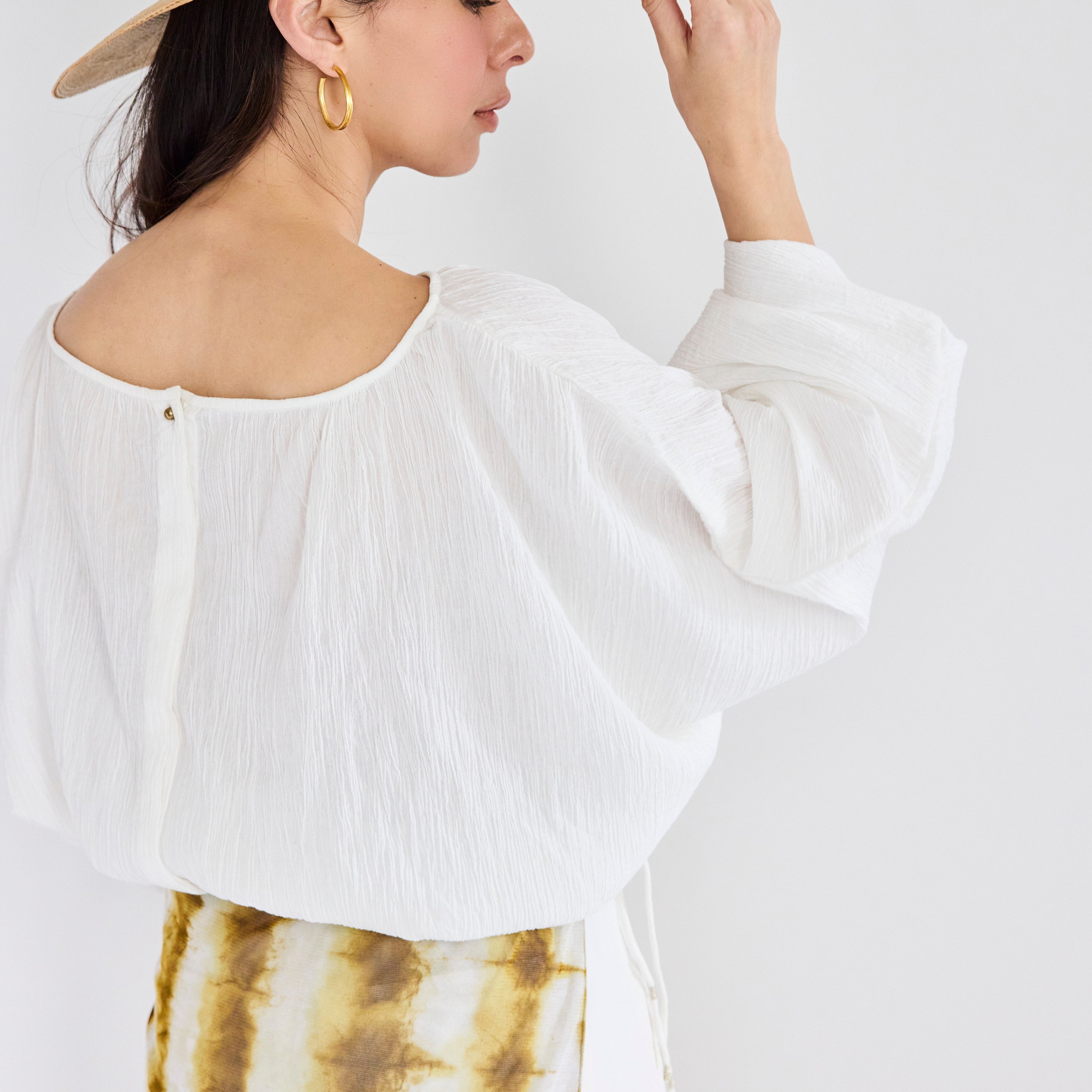 India Cotton Gather Tunic