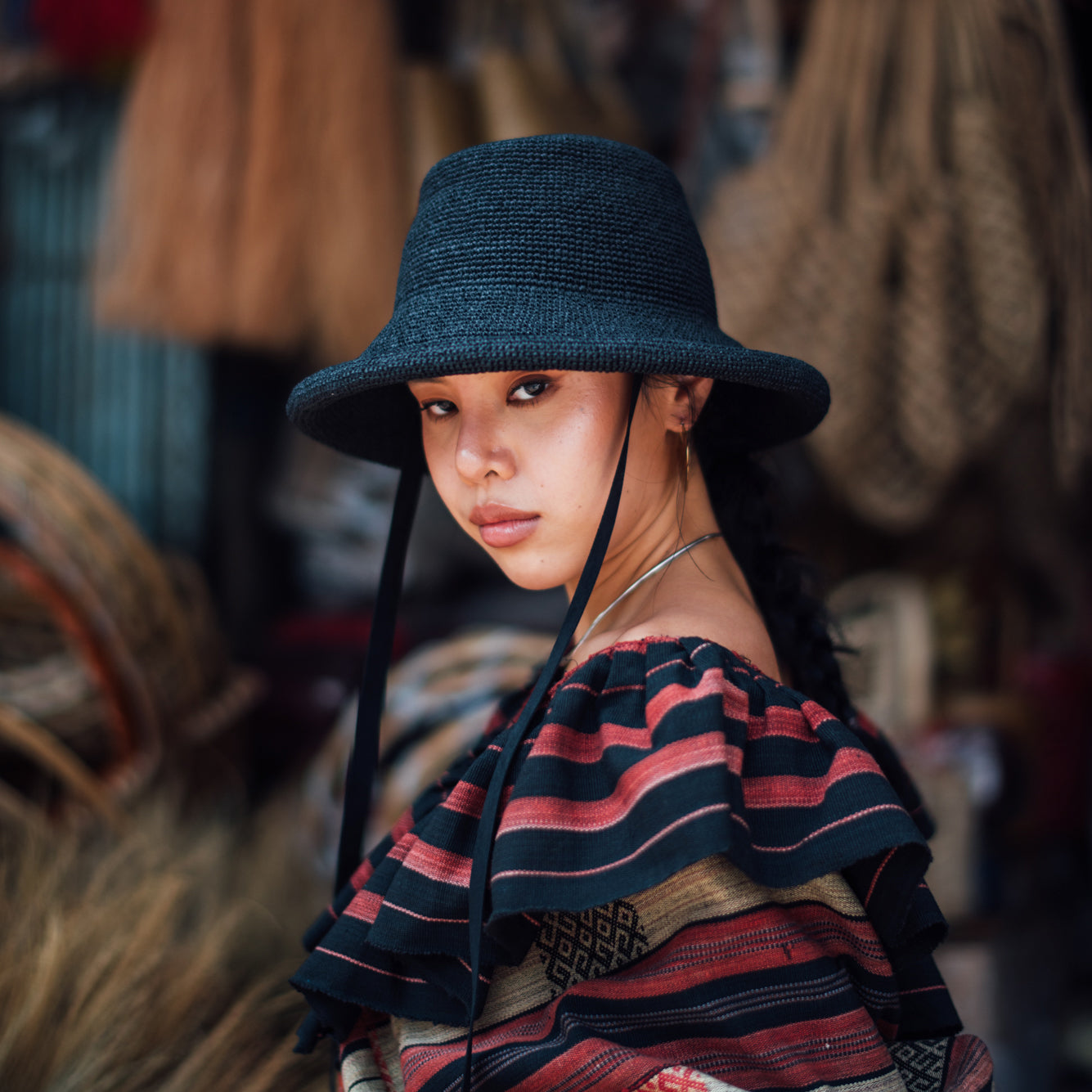 Weave Sailor Ribbon Hat