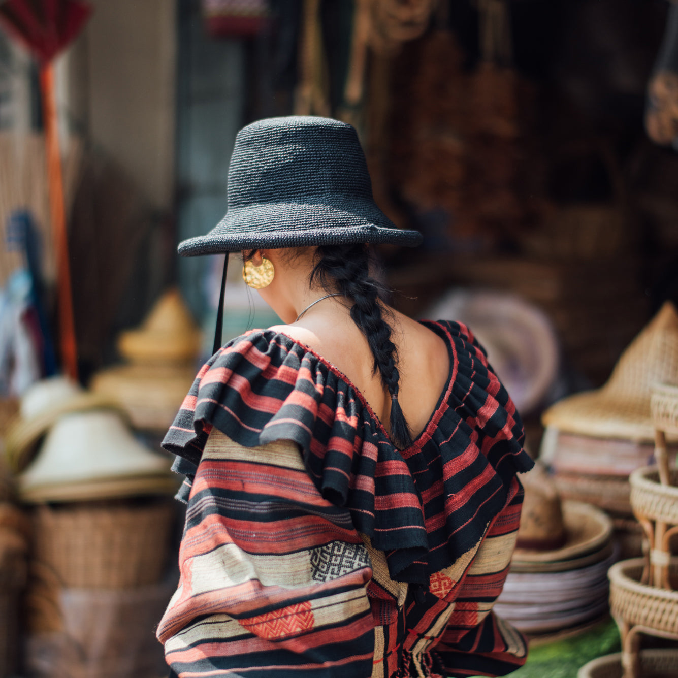 Weave Sailor Ribbon Hat