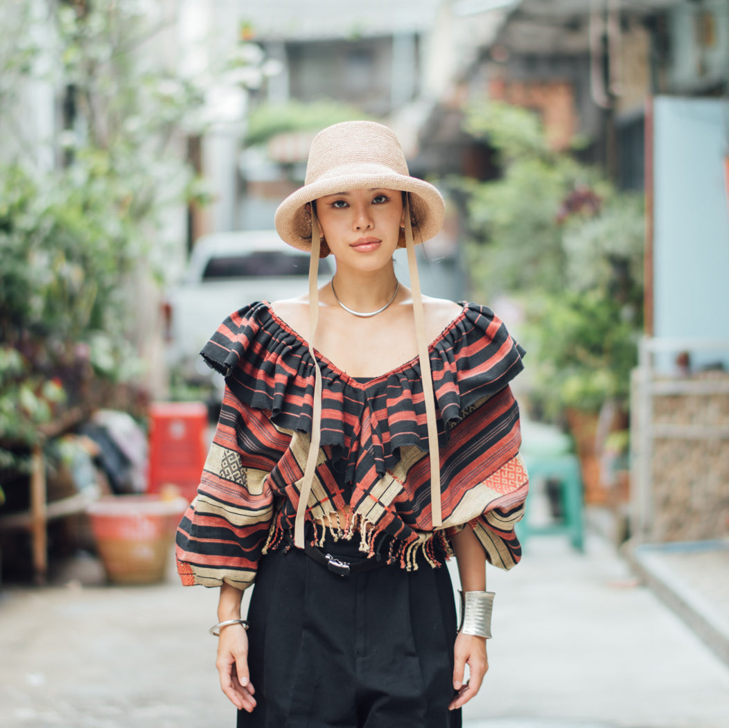 Weave Sailor Ribbon Hat