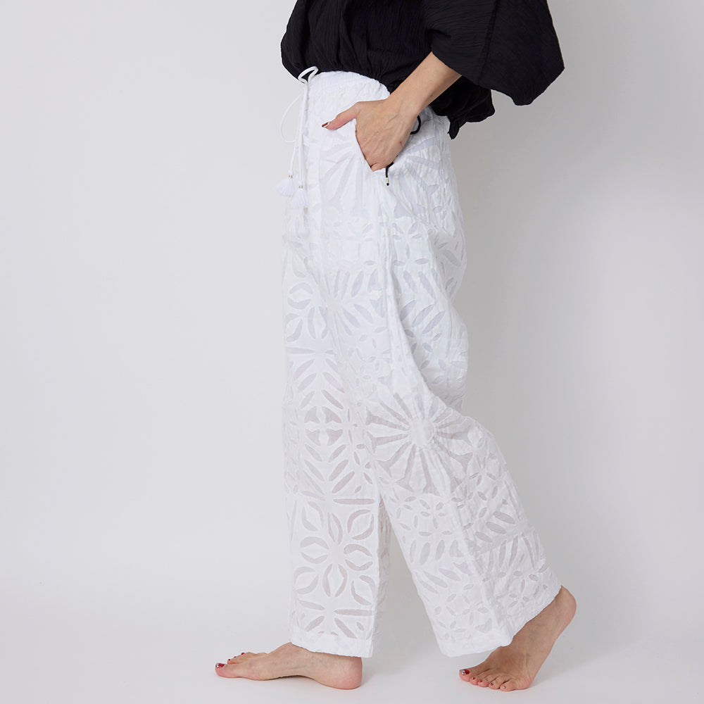 India Cut Work Quilt Pants