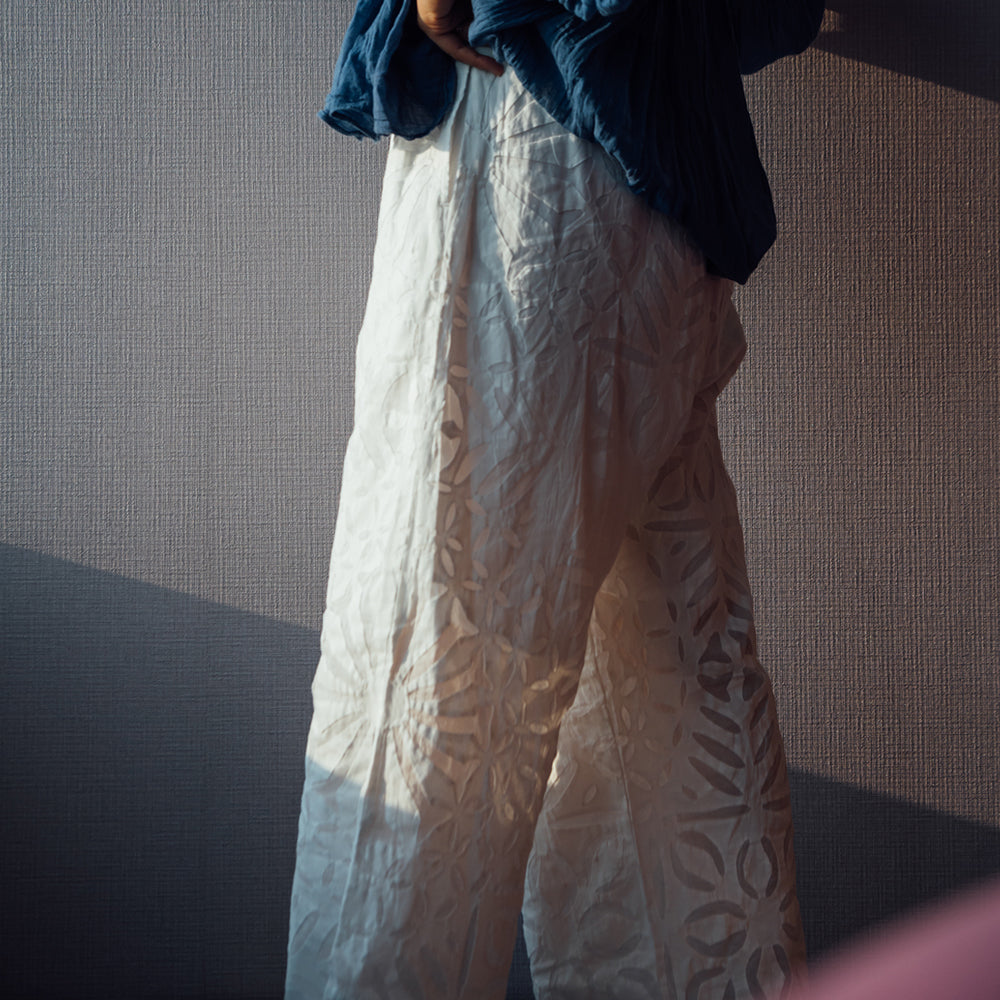India Cut Work Quilt Pants