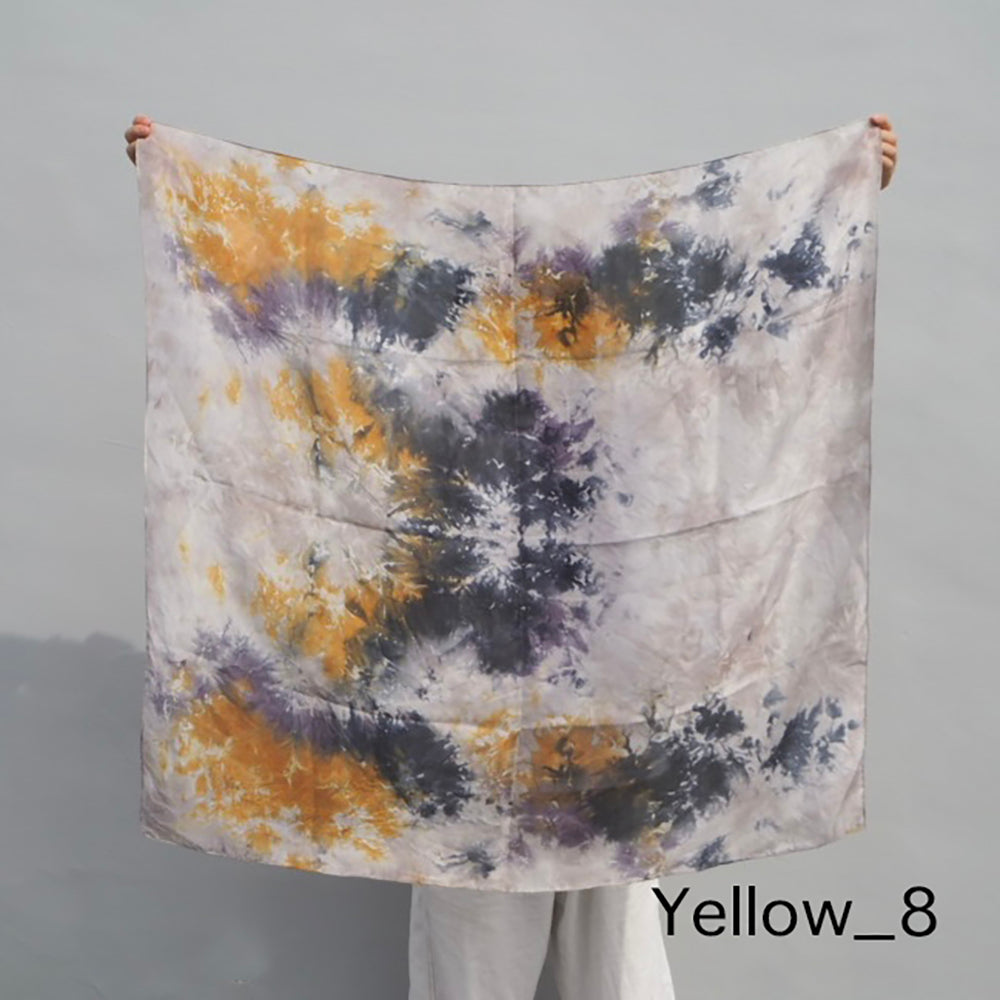 花影 -HANAKAGE- Silk Scarf  _YELLOW