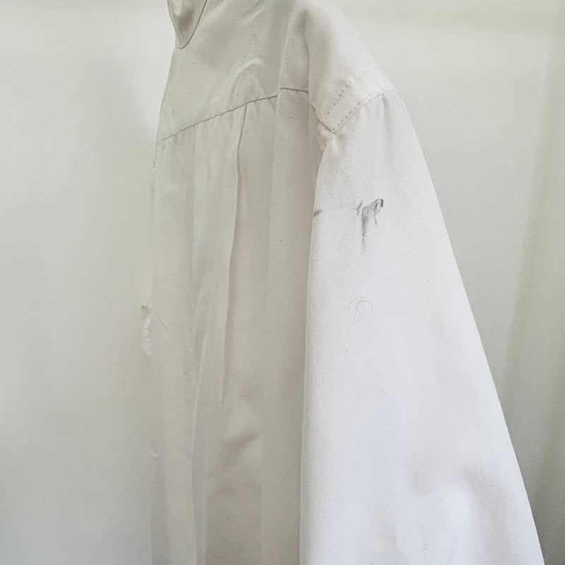 Vintage White Stand Collar Dress.