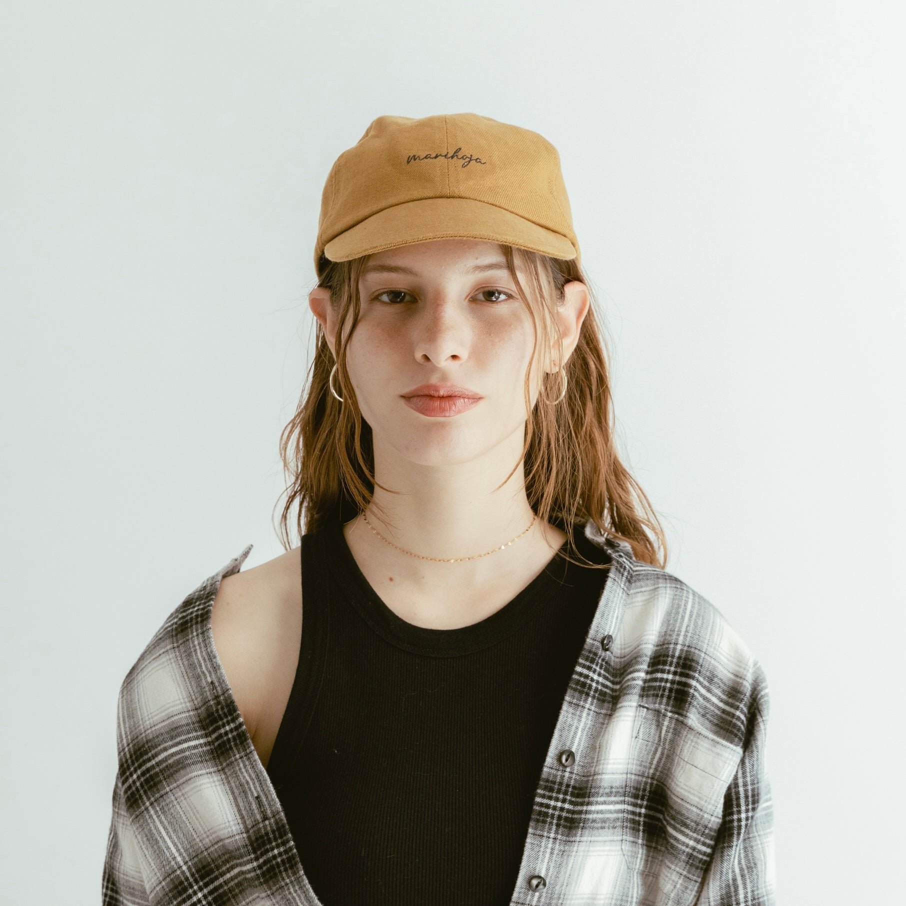 Gorra de lino con logo