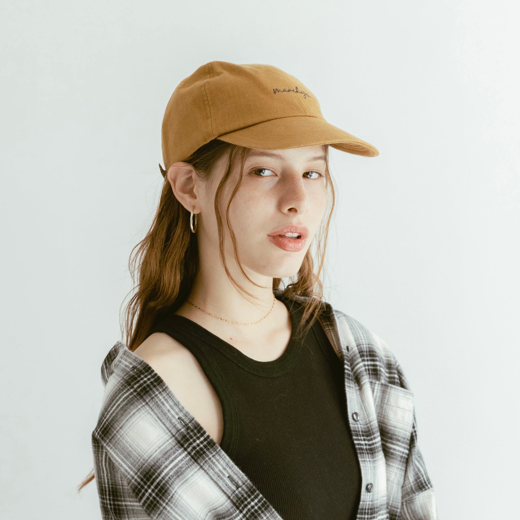 Gorra de lino con logo