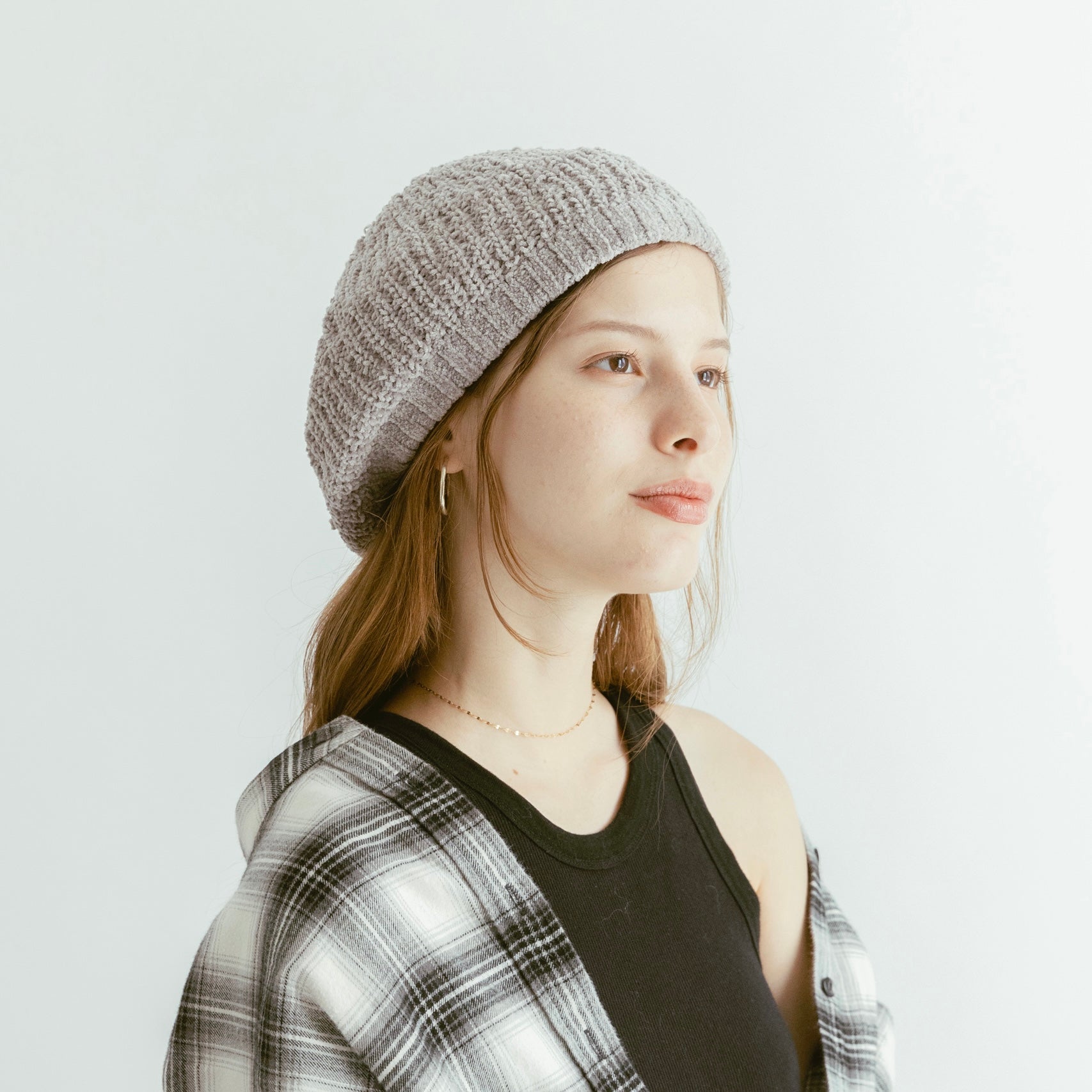 帽子 Bulky Kint Beret marihoja Mole Yarn Knit Beret