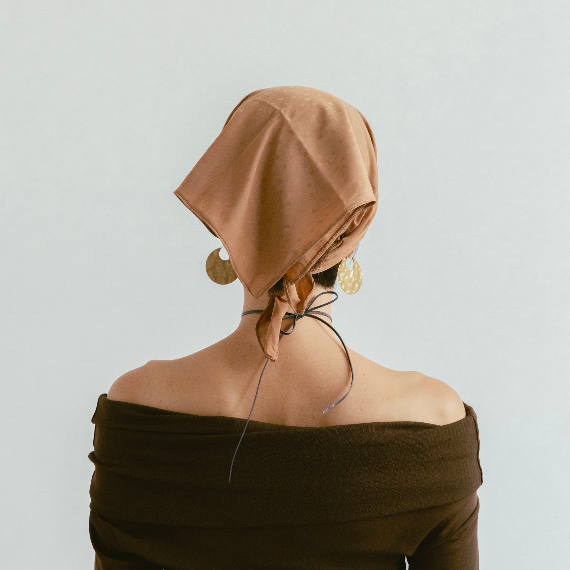 marihoja マリホジャ　smoothtriangl scarf新品 Vibrant Brown Designer Style Scarf | Mapoésie Paris