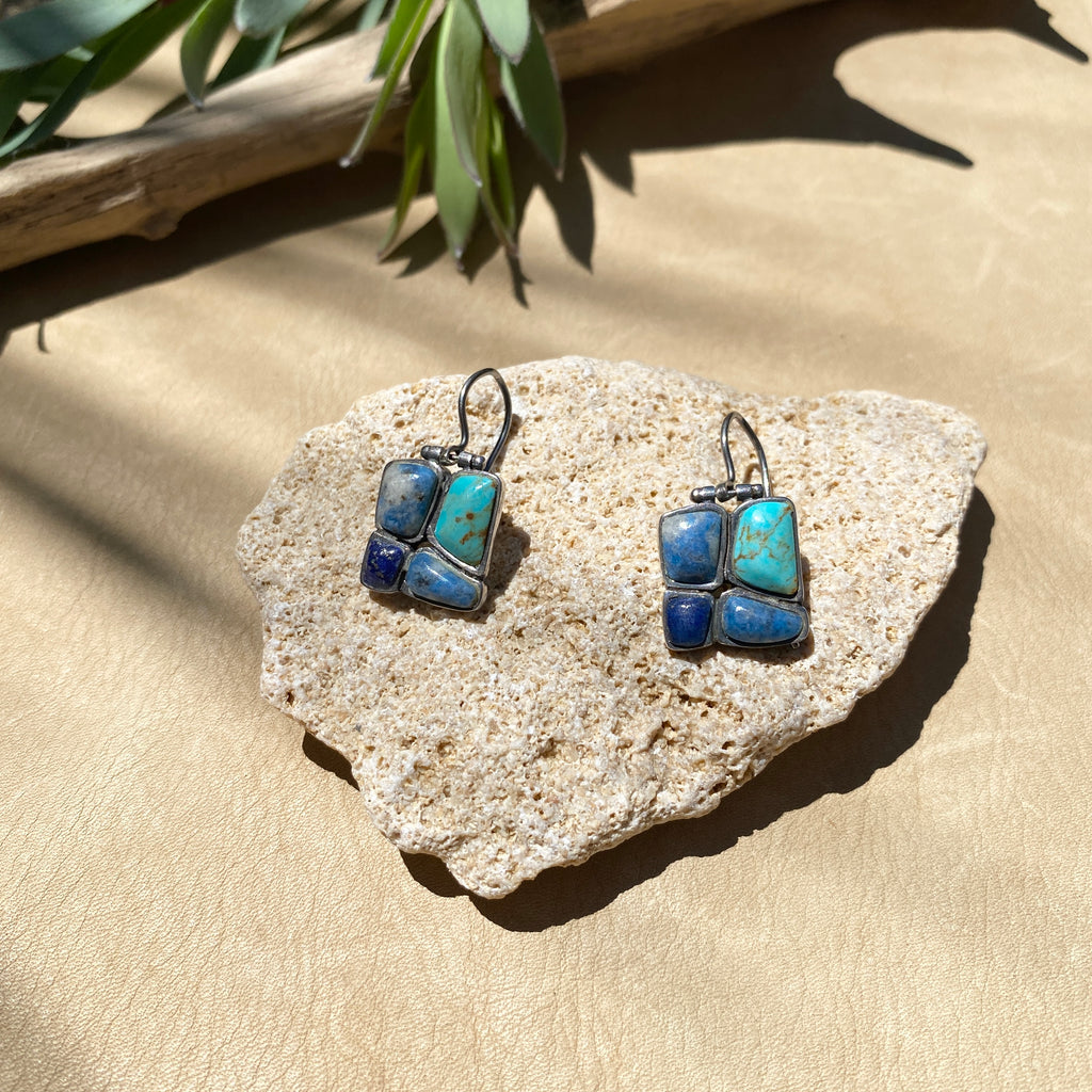 Vintage Silver &amp; Turquoise Earrings