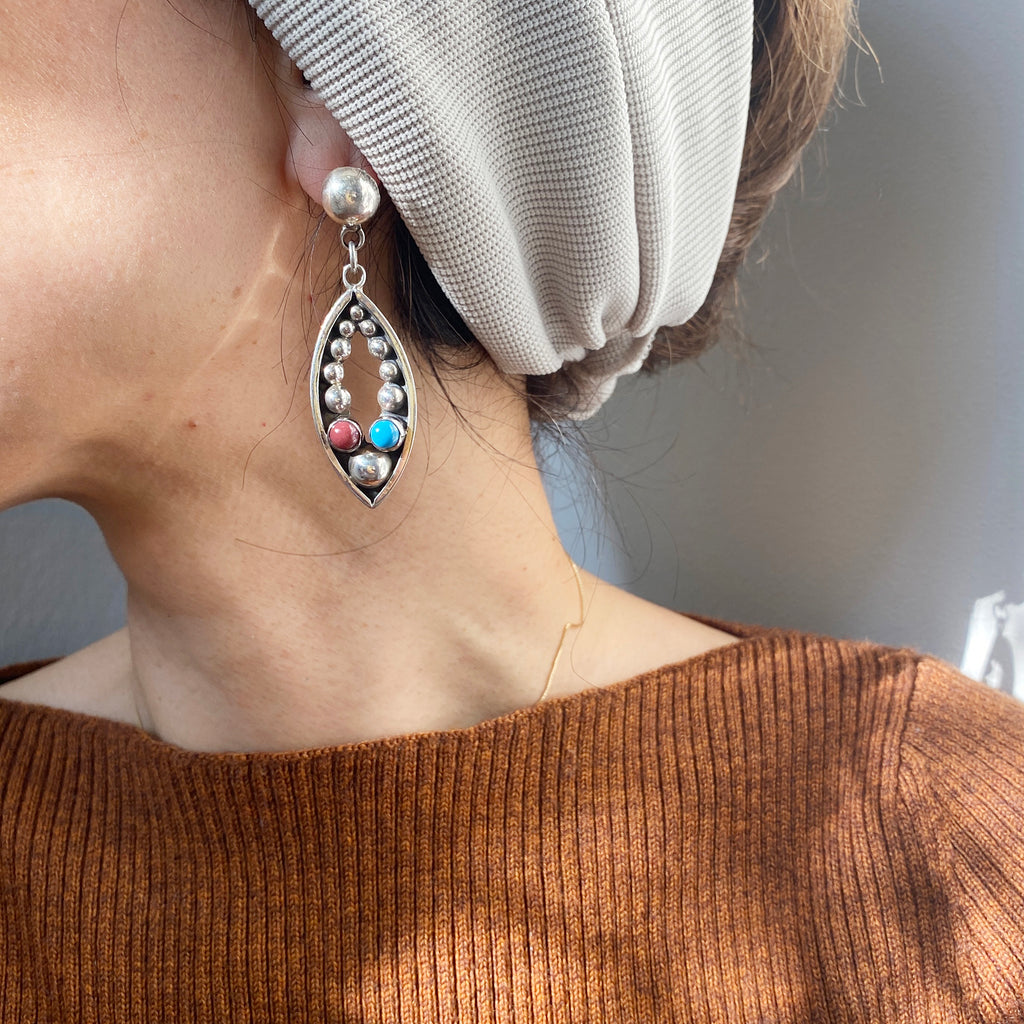 Vintage  Mexican Drop Earrings
