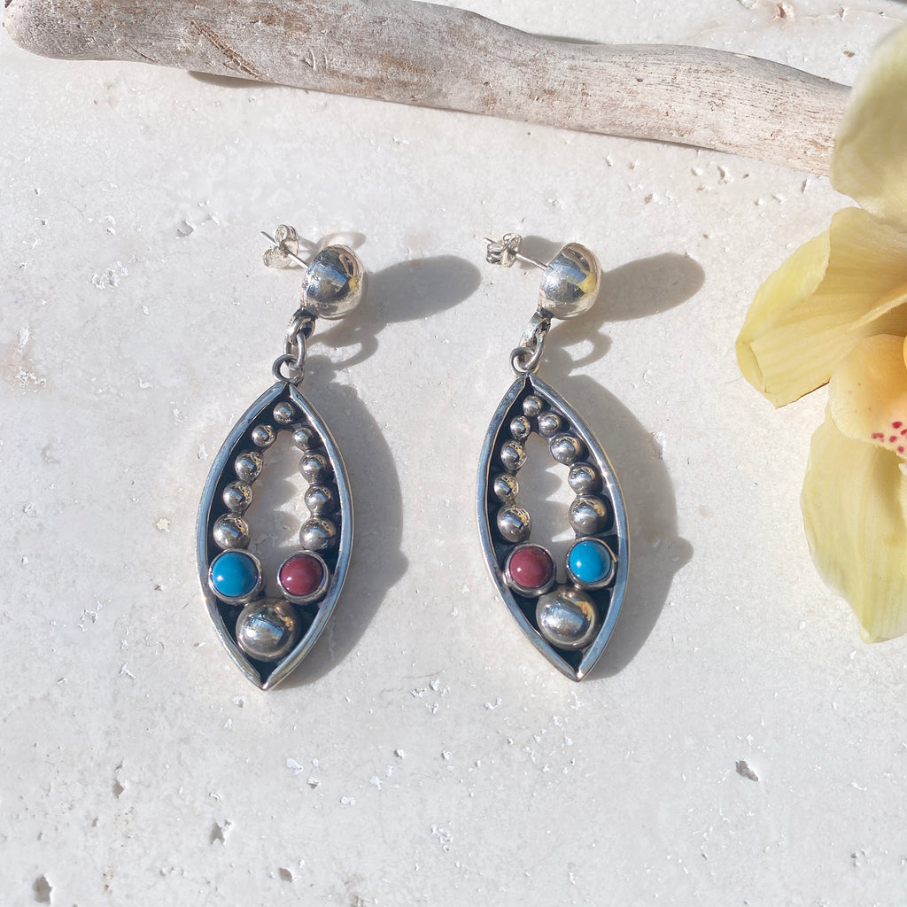 Vintage  Mexican Drop Earrings