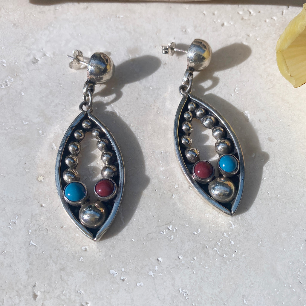 Vintage  Mexican Drop Earrings